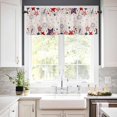 thumbnail image 3 of Kitchen Curtains Set, Red Blue Star 4th of July Kitchen Curtains and Valances Set, Independence Day Fireworks Rustic Rod Pocket Tier Curtains 24 Inch Length for Cafe/Bedroom Windows, 3 of 6