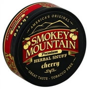 Smokey Mountain Herbal Snuff - Tobacco & Nicotine Free - 1 Can -Cherry
