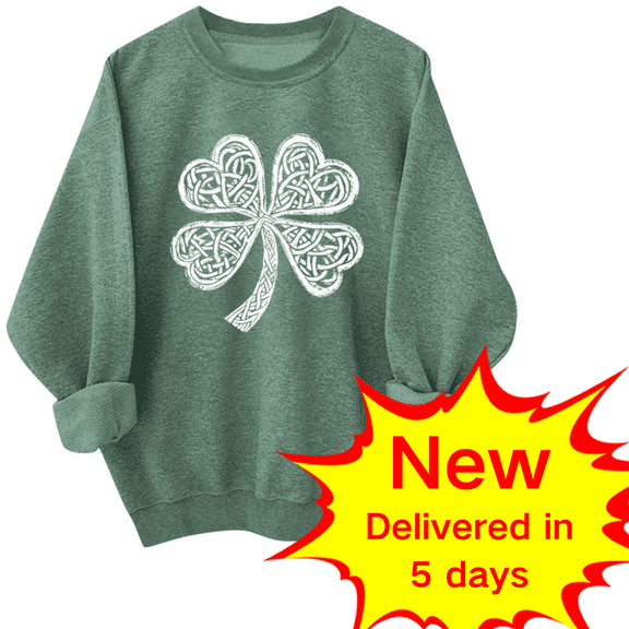 St. Patrick's Day Shirt,Women's Shirts Womens Blouses Plus Size Long Sleeve Womens Spring Shirts Spring Pullover Tops