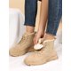 thumbnail image 1 of Lace-up Front Faux Suede Teddy Lined Snow Boots, 1 of 5