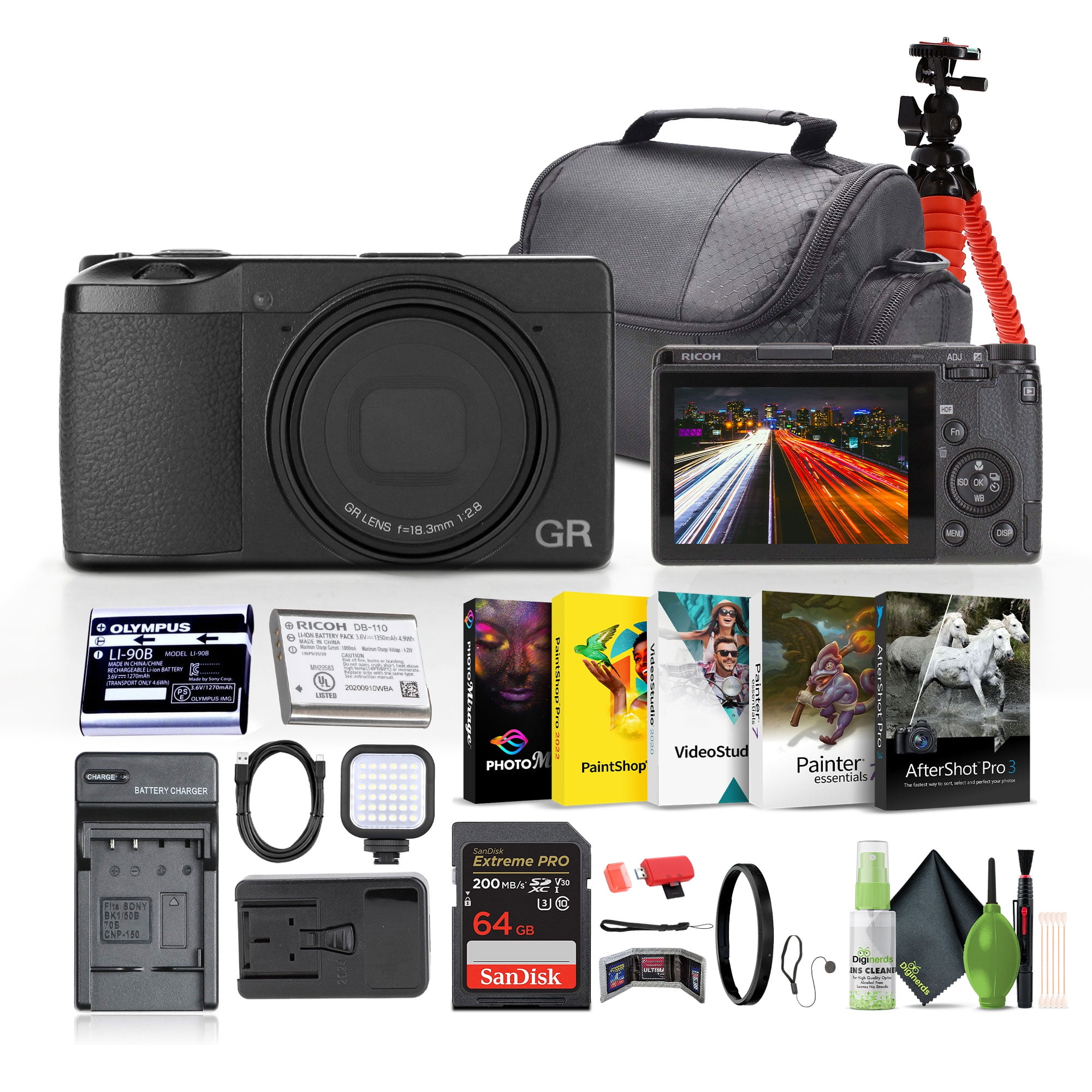 Ricoh GR IIIx High-Resolution Digital Camera with Hybrid AF
