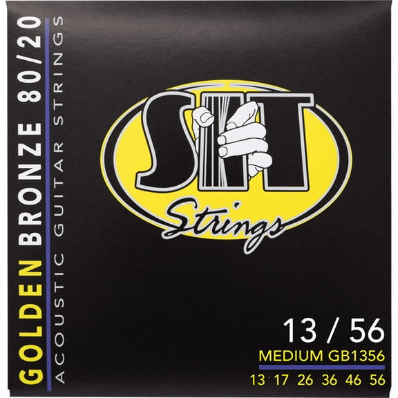 SIT Strings GB1356 Medium Golden Bronze 80/20 Acoustic .013-.056