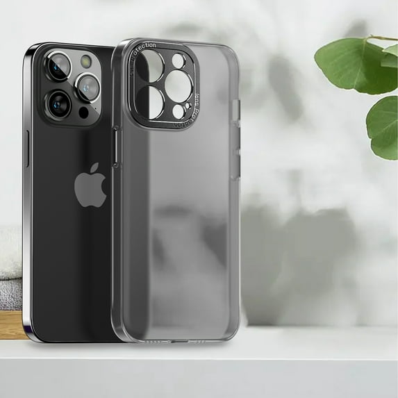 TECH CIRCLE for iPhone 14 pro Case,Shockproof Full Body Camera Protection Soft Edge Bumper Translucent Matte Frosted Hard PC Back Slim Protective Phone Case for iPhone 14 Pro 6.1", Black