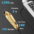 thumbnail image 4 of KEMEI 2293 Professional Hair/Beard Trimmer for Men Zero Gapped Hair Clippers for Barber with T Blade, Cordless Rechargeable, Gold, 4 of 7