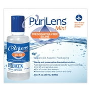 PuriLens Mini Preservative Free Saline Contact Solution - Six 2 oz. Bottles