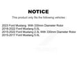 thumbnail image 2 of Transit Auto Rear Coated Drilled Slotted Disc Brake Rotors and Ceramic Pads Kit for Car Ford Mustang KDC-101115, 2 of 11