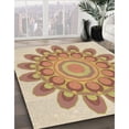 thumbnail image 3 of Ahgly Company Machine Washable Indoor Rectangle Transitional Brown Gold Area Rugs, 2' x 5', 3 of 7