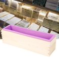 thumbnail image 2 of Fdit 900Ml Rectangle Silicone Soap Mold Diy Tool For Baking Cake Ice Chocolate (Purple) , Diy Tool For Baking Cake, 2 of 9