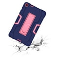 thumbnail image 4 of Case for Galaxy Tab A 10.1" 2019 SM-T510/T515, Kickstand Shockproof Kids Proof Case Heavy Duty High Impact Resistant Hybrid Three Layer Rugged Defender Full Body Protection Case, Blue+Rose, 4 of 7