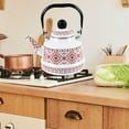 thumbnail image 3 of Enamel Tea Kettle Tableware Teapot Water Kettle for Kitchen Picnic Camping White, 3 of 9