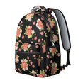 thumbnail image 2 of Pioneer Flower Floral Print Pattern Backpack for School, Cute School Bag with Adjustable Shoulder Straps and Padded Back, 15.3"x11"x7.1", 2 of 5