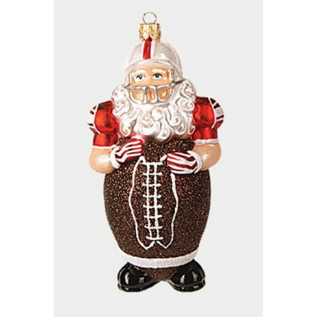 - Football Body Santa Claus Polish Glass Christmas Tree Ornament Sports Decoration