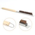 thumbnail image 2 of Pizza Oven Cleaning Brush With Scraper, Wooden Handle, Portable Bbq Kitchen Accessory Kit, 2 of 4