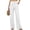 1352#White, variant on Women's Boho High Waist Wide Leg Linen Pants Lightweight Loose Summer Vacation Pants Gray 2XL