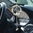 thumbnail image 4 of 1 Uds. Colgante de nudo para coche con perlas y diamantes, colgante para decoración del hogar, decoraciones para coche, 4 of 5