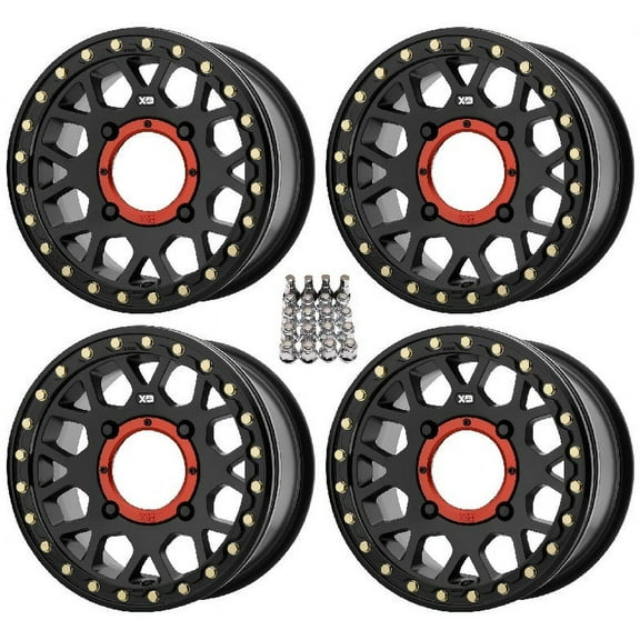 KMC XS235 Grenade Beadlock Wheels/Rims ( 38mm) 14" Sportsman 550 850 1000