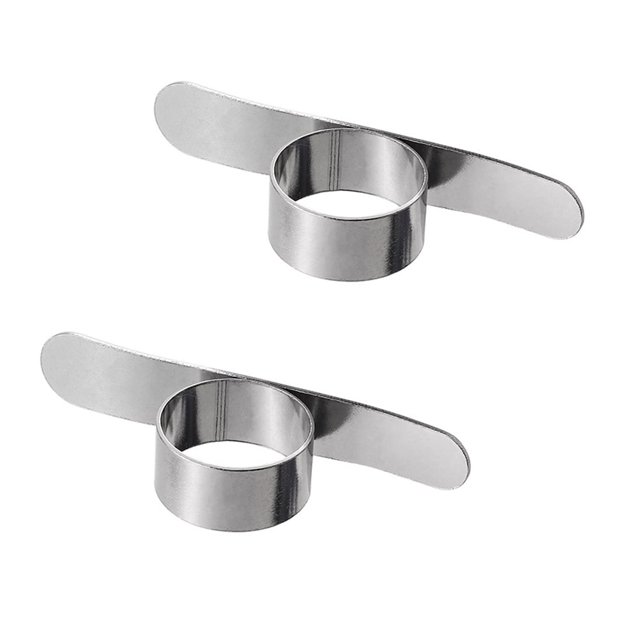piezas de abridor de limón y naranja en forma de anillo de acero inoxidable, pelador, cortador, removedor de piel de cítricos para el hogar (plata)