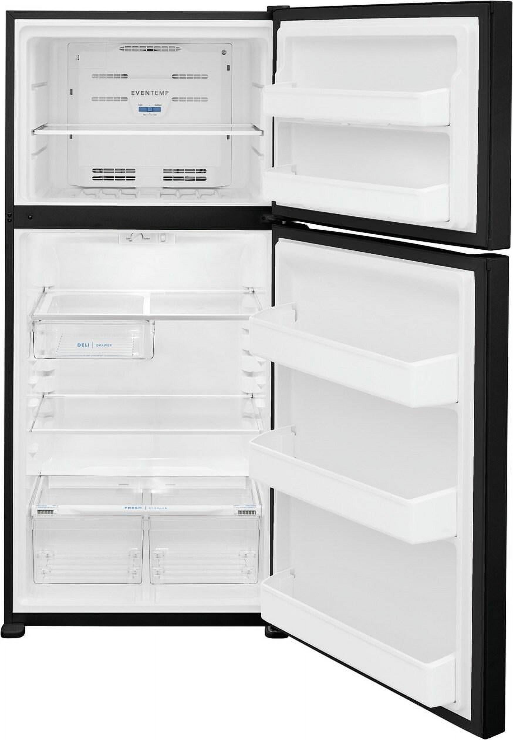 Frigidaire FFTR1835VB 18.3 Cu. Ft. Top Freezer Refrigerator, Black