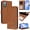 Brown, variant on Flip Case for Samsung Galaxy Note 20 RFID Blocking Magnetic Clasp Wallet Case with 3 Card Slots and Kickstand Function