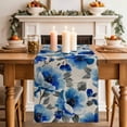 thumbnail image 2 of Table Runner 72 Inches Long for Kitchen Dining, Blue Flowers Dresser Scarf Farmhouse, Dining Table Decorations for Wedding/Parties, Spring Watercolor Floral Leaves Plants Beige 16 x 72 In, 2 of 8