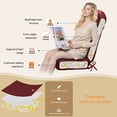 thumbnail image 6 of Millsilo Rocking Chair Cushion 44" x 19" x 4", One-Piece Connected Back & Seat Chair Pad, Indoor Tufted High Back Cushion with Non-Slip Base, Secure Ties, Red, 6 of 9