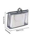 thumbnail image 7 of Handbag Storage Bag Organizer, 5 Size Transparent Protective Cover with Non-woven Back, Breathable Dustproof & Water-resistant for Closet Hanging, Wardrobe and Closet Organization for Purses, 7 of 7