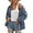 Blue, variant on Women's Lightweight Diamond Quilted Jacket Casual Winter Open Front Button Down Puffer Coat Outwear Cardigan