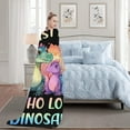thumbnail image 6 of Yibo Dinosaur Alphabet Blanket Flannel Soft and Comfortable Anti-static Bed Sofa Blanket, 6 of 7