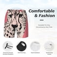 thumbnail image 3 of KLL Pink Cheetah Art for Mens Swim Trunks Quick Dry Swim Shorts with Built-in Compression Liner Funny Swimwear Bathing Suits-Medium, 3 of 6