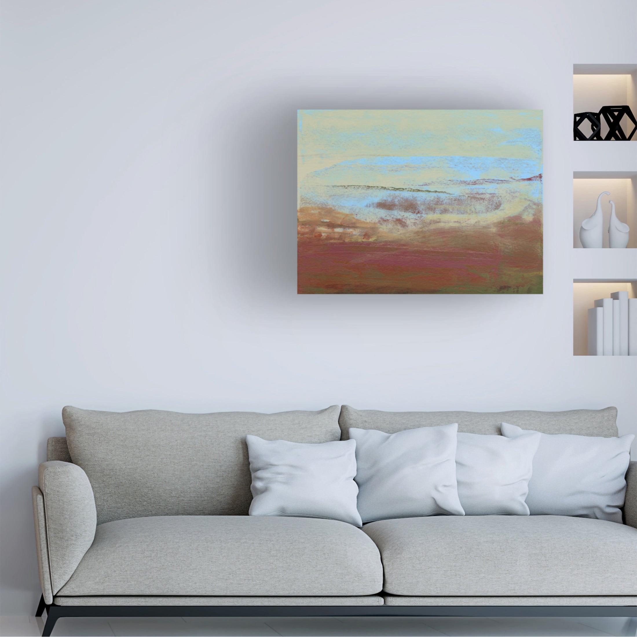 Trademark Fine Art Sharon Gordon  Abstract Magenta Horizon I Canvas Wall Art