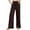Brown, variant on Travel Outfits Women Airport Women's High Waist Wide Trousers Summer Palazzo Trousers Casual Comfortable And Light Elegant With Pockets And Drawstring Sweats Pants for Women Work Casual Brown M