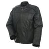 Mossi Black Leather Retro Jacket Mens Motorcycle Chopper Cruiser Riding Coat