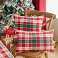 thumbnail image 4 of Christmas Plaid Decorative Throw Pillow Covers Scottish Tartan Cushion Case Polyester for Farmhouse Home Holiday Decor, 4 of 6