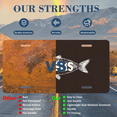 thumbnail image 7 of 1 Pcs 2D Flat License Plate Covers & Frames, Fish with Jesus For Decorative Front, Waterproof For Decoration Aluminum License Plate Covers & Frames Cover For Men Women, 12" X 6", 7 of 7