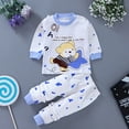 thumbnail image 1 of Nueva ropa para niños, conjunto de ropa interior de estilo primavera y otoño, ropa de hogar para bebés, ropa de dormir informal, Material suave y cómodo, 1 of 5