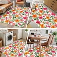 thumbnail image 6 of Rectangle Area Rug 4x6ft,Garden Watercolor Floral Leaves Washable Carpet Non-Slip Runner Accent Rugs Indoor Floor Mat for Bedroom Living Room Decor,Vintage Green Botanical, 6 of 9