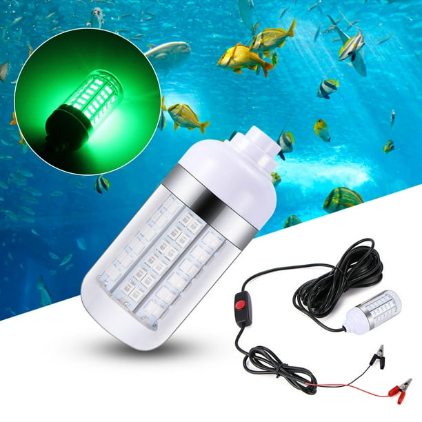 12V LED White Underwater SUBMERSIBLE Night Fishing Light crappie