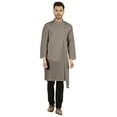 thumbnail image 1 of Atasi Indian Designer Kurta For Mens Party Wear Solid Color Ethnic Long Shirt, 1 of 7