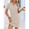thumbnail image 5 of Women T Shirt Summer Dress Casual Business Mini Loose V-Neck Short Sleeve Dresses Color S, 5 of 10