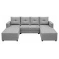 thumbnail image 2 of Sala Esquinera Modular en U El Bazar Store Luxor Lino Gris plata 160x270x160 cm 3 Piezas, 2 of 4