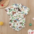thumbnail image 2 of RMGVDSD Baby Boy Romper Jumpsuit Boys Girls Summer Casual Cows Print Short Sleeve Romper Bodysuits Stylish Jumpsuits, 2 of 8