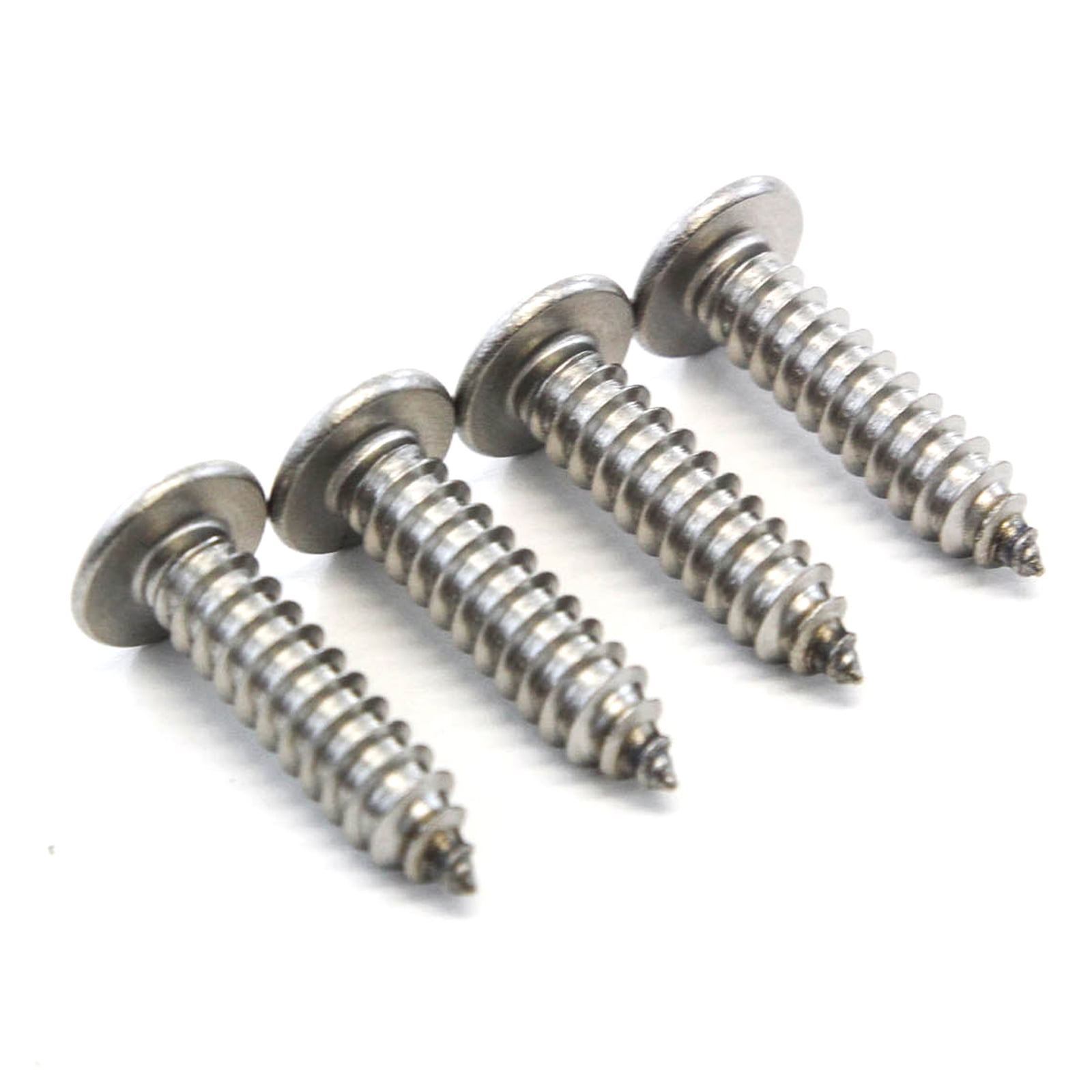 Set of 8 Stainless Steel License Plate Frame Screws for Fastening License Plates Frames and Covers Stainless Steel Eight 8 Rustproof Stainless License Plate Screws 