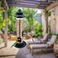 thumbnail image 2 of Bird Feeder Tube Hanging Feeders, 4 Port Wild Bird Feeders Premium Hard Plastic with Steel Hanger Weatherproof and Water Resistant Great for Attracting Birds 15 Inches, 2 of 11