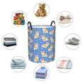 thumbnail image 3 of Lsque Kawaii Corgi pattern Laundry Hamper Basket, Tall Woven Rope Hamper Basket for Clothes, Lightweight Storage Basket, Collapsible Waterproof-Medium, 3 of 8