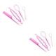 thumbnail image 1 of Jumpingount Herramienta de cola de caballo para el cabello Accesorio de peinado elástico duradero Buena seguridad Adornos de peinado versátiles rosa 2piezas, 1 of 6