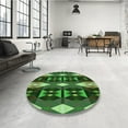 thumbnail image 3 of Ahgly Company Indoor Rectangle Patterned Dark Forest Green Area Rugs, 7' x 10', 3 of 6