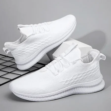 

Women‘s Casual Sneakers Classic Outdoor Flying Woven Breathable Low Top Lace-up Running Shoes