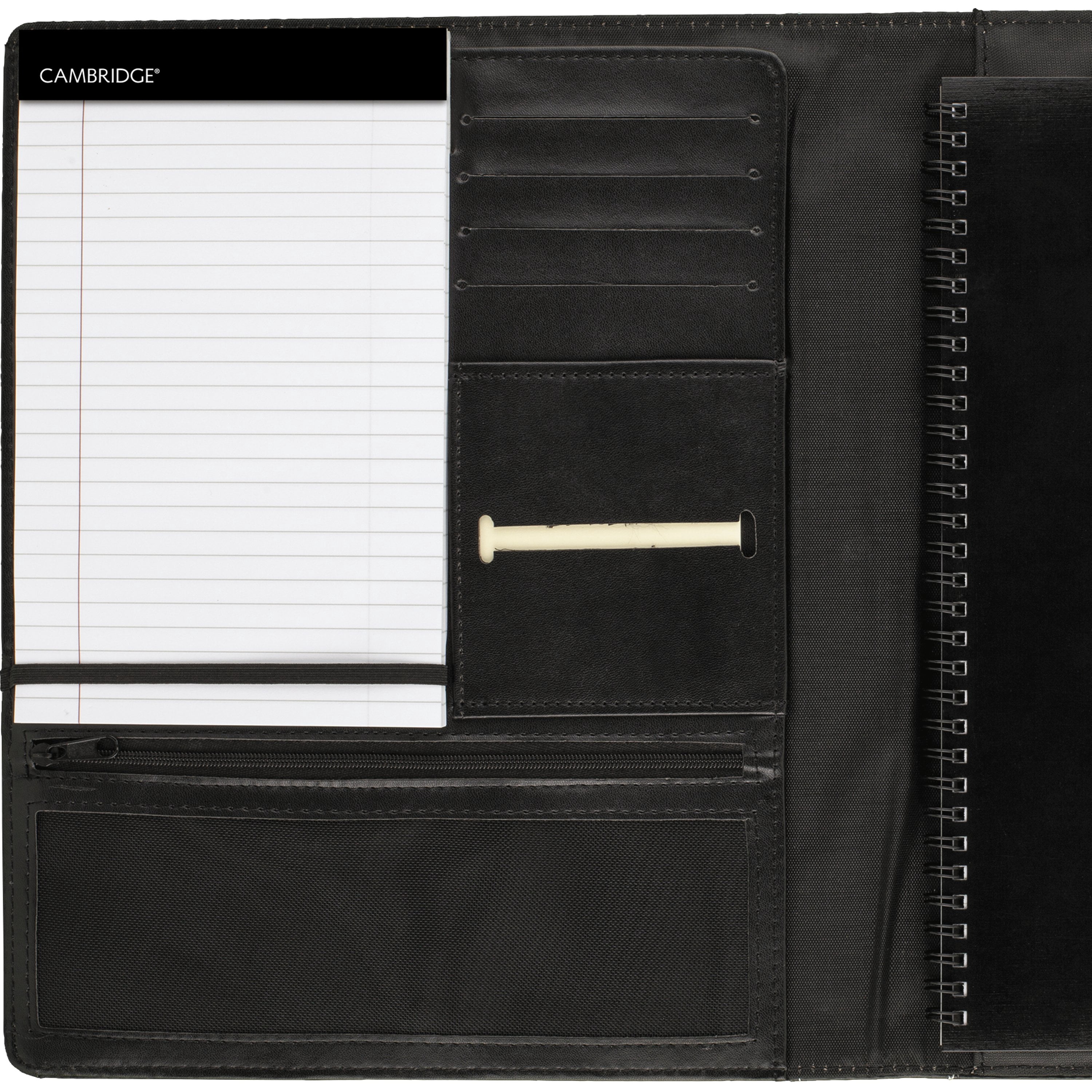 Cambridge Limited Refillable Faux Leather Notetaker Notebook, 50