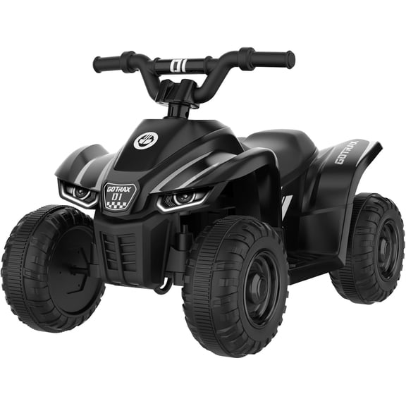 RT1 12V Kids Electric ATV Ride-On Toys ,8" Tires, Up to 80 Min Rechargeable Battery,Anti-Rollover, Age 3 , Black