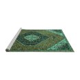 thumbnail image 2 of Ahgly Company Machine Washable Indoor Rectangle Persian Turquoise Blue Traditional Area Rugs, 7' x 10', 2 of 4